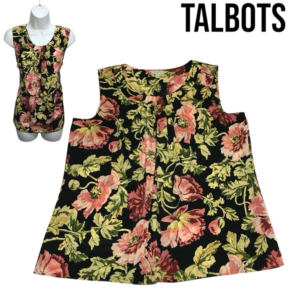 Talbots Tops - TALBOTS Factory Sleeveless Front Pleated Top Blouse - Women’s Medium